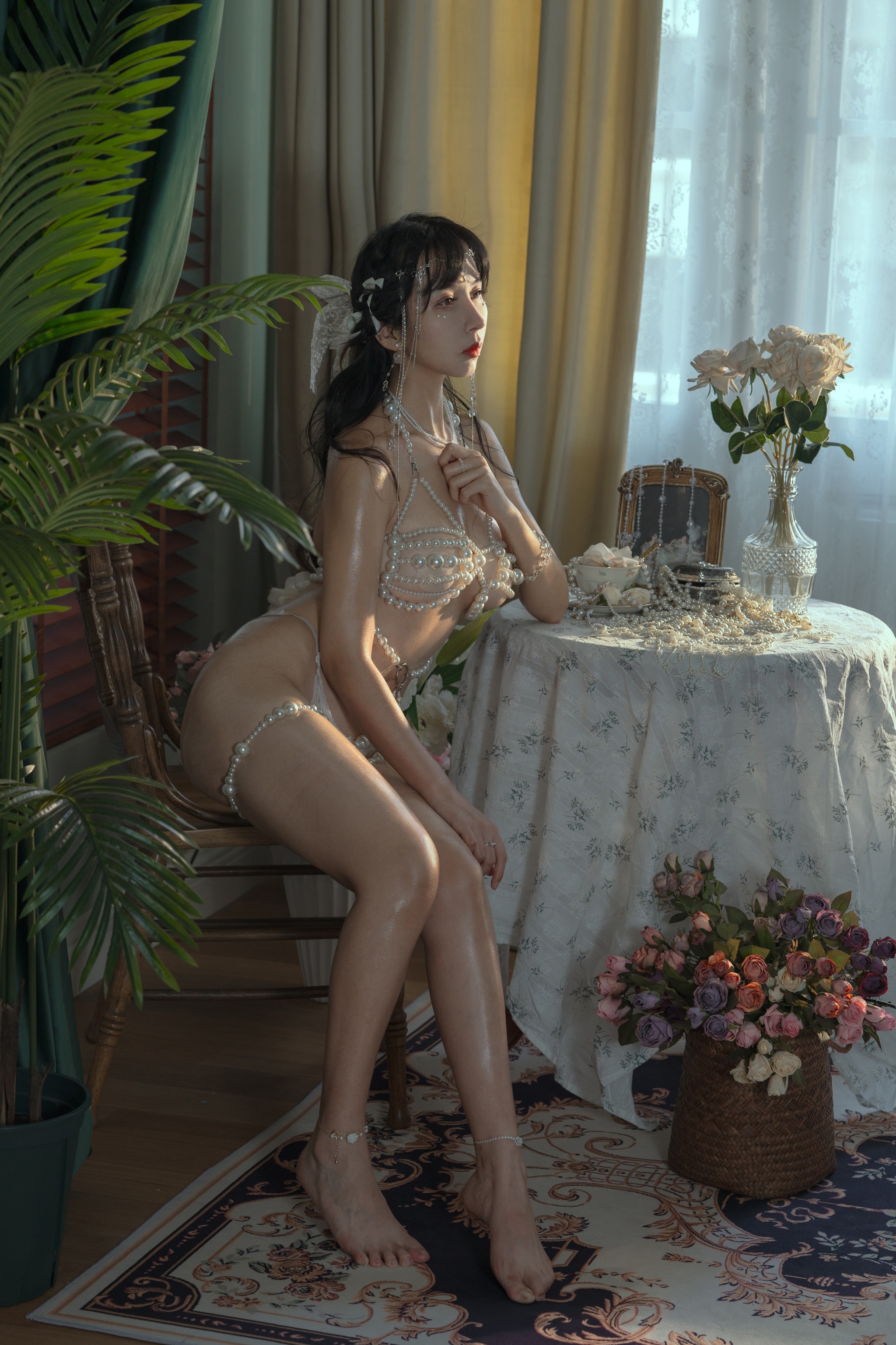 图片[1]-云溪溪 – NO.030 奶桃 薄暮 [50P]-XikXak